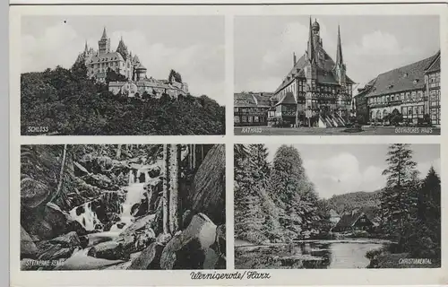 (70525) AK Wernigerode, Mehrbildkarte um 1945