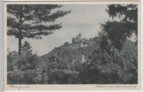 (70524) AK Wernigerode, Blick vom Lindenberg, vor 1945
