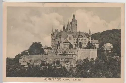 (67230) AK Wernigerode, Harz, Schloss, vor 1945