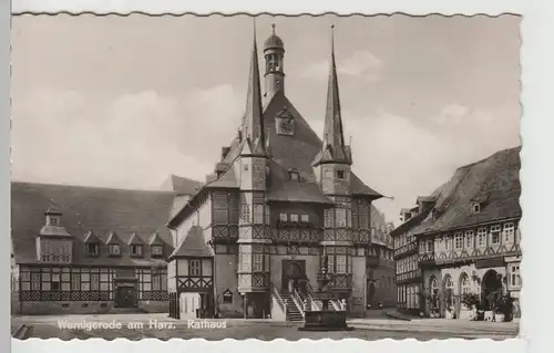 (67226) Foto AK Wernigerode, Harz, Rathaus 1963