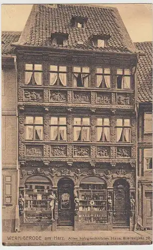 (35568) AK Wernigerode, altes holzgeschnitztes Haus, Breitestraße 72