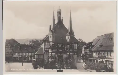 (113852) Foto AK Wernigerode, Rathaus, Hotel Gothisches Haus 1927