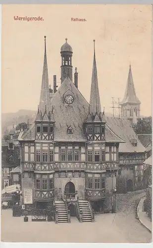 (109015) AK Wernigerode, Rathaus, St. Sylvestrikirche 1912
