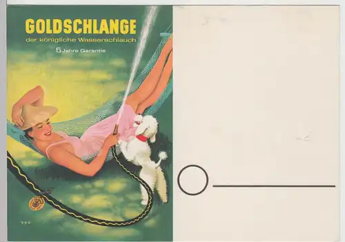 (111255) Werbe-AK Wasserschlauch "Goldschlange" v. Paguac 1940er