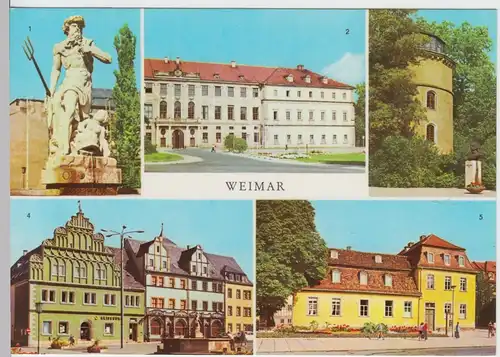 (99480) AK Weimar, Mehrbildkarte, 1975