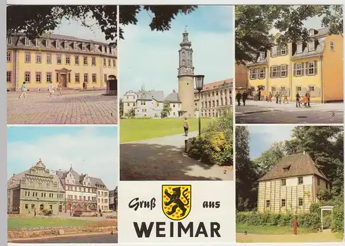 (99478) AK Weimar, Mehrbildkarte, 1986