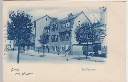 (91038) AK Gruß aus Weimar, Schillerhaus, bis 1905