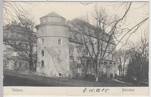 (85415) AK Weimar, Bibliothek, 1905