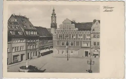 (81600) AK Weimar, Markt, vor 1945