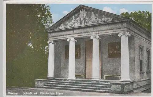 (77504) AK Weimar, Schloßpark, Römisches Haus