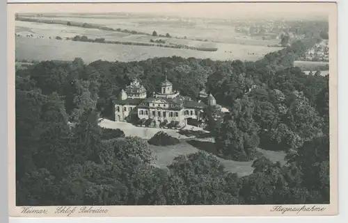 (67373) AK Weimar, Thür., Schloss Belvedere, Luftbild 1944
