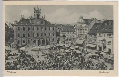 (6663) AK Weimar, Thür., Rathaus, vor 1945