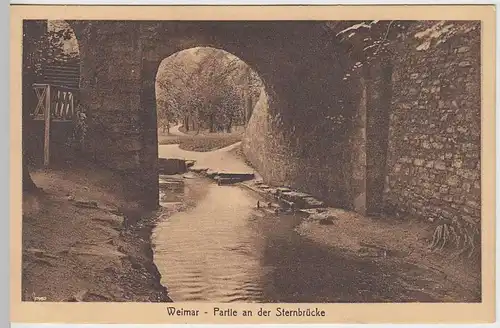 (37872) AK Weimar, Partie an der Sternbrücke, Feldpost 1914