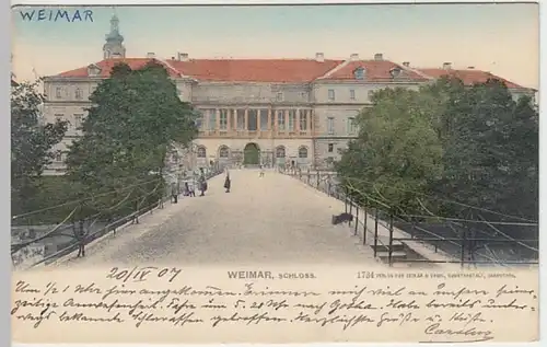 (24686) AK Weimar, Schloss, gelaufen 1907