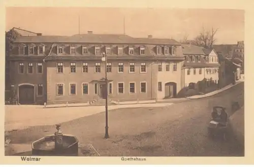 (1567) AK Weimar, Thür., Goethehaus, vor 1945