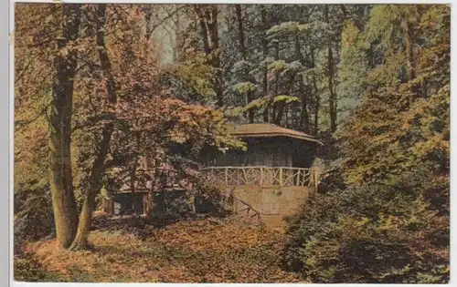 (13574) AK Weimar, Th., Borkenhäuschen, Park 1914