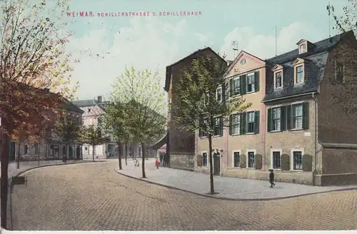 (112732) AK Weimar, Schillerstraße, Schillerhaus 1911