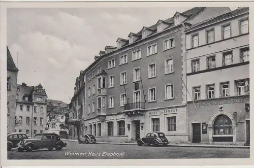 (112723) AK Weimar, Haus Elephant, Zum Schwarzen Bären, Erbprinz, vor 1945