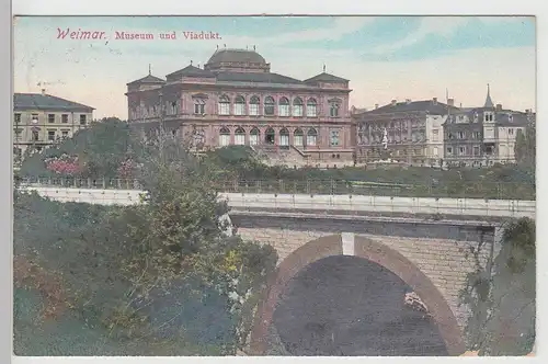 (112687) AK Weimar, Museum, Viadukt 1911