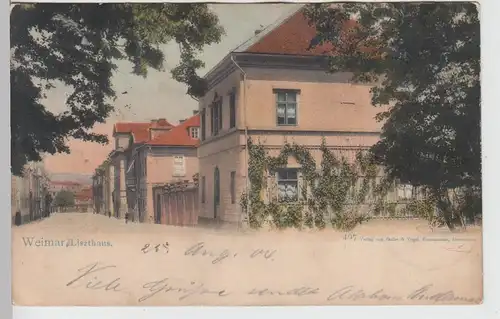 (111733) AK Weimar, Liszthaus 1904