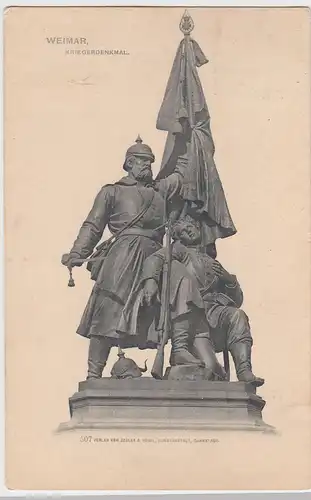 (110377) AK Weimar, Kriegerdenkmal vor 1905, gel. als Bahnpost 1906