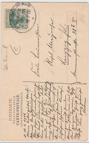 (110377) AK Weimar, Kriegerdenkmal vor 1905, gel. als Bahnpost 1906