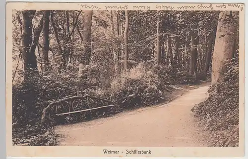 (109041) AK Weimar, Schillerbank 1918