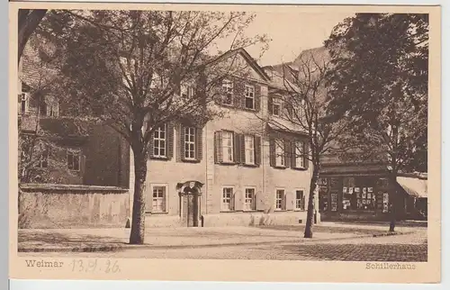 (103201) AK Weimar, Schillerhaus 1926