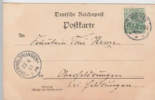 (101163) AK Gruß aus Weimar, Schloss 1901