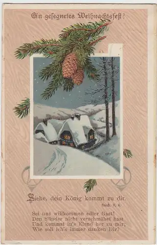 (51395) AK Gesegnetes Weihnachtsfest, "Siehe dein König kommt zu dir", 1911