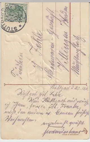 (32345) AK Weihnachten, Hirsche bei Nacht, Prägekarte, 1911