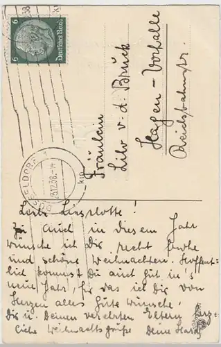 (13284) AK Weihnachten, Lichterbaum, Prägekarte 1938