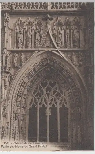 (8462) AK Lausanne, Kathedrale, Oberteil gr. Portal, vor 1945