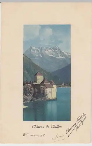 (6928) AK Veytaux, Genfersee, Schloss Chillon 1908