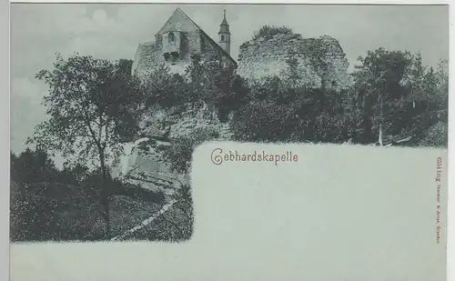 (82836) AK Bregenz, Gebhardskapelle, Mondscheinkarte um 1900