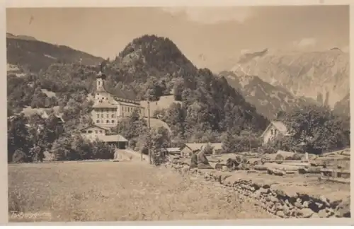 (775) Foto AK Tschagguns, Pfarrkirche, Ortsansicht 1927