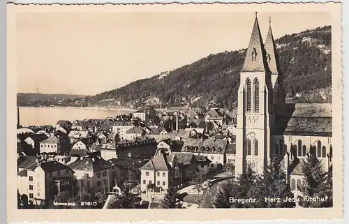 (35616) Foto AK Bregenz, Herz Jesu Kirche, vor 1945