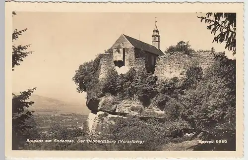 (35614) Foto AK Bregenz a. Bodensee, Gebhardsberg, vor 1945