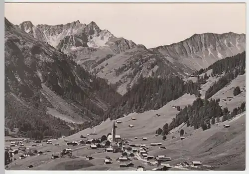 (14462) Foto AK Mittelberg, Vorarlberg, Panorama, Bärgunttal, nach 1945