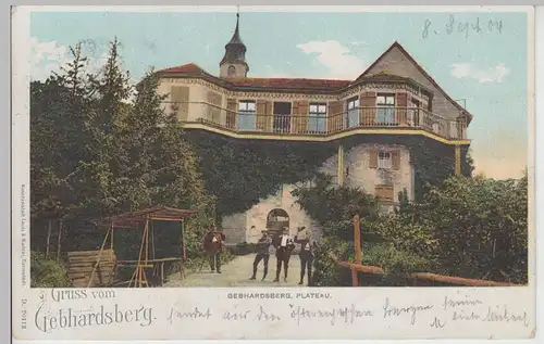 (111500) AK Gruß vom Gebhardsberg, Plateau, Restaurant 1904