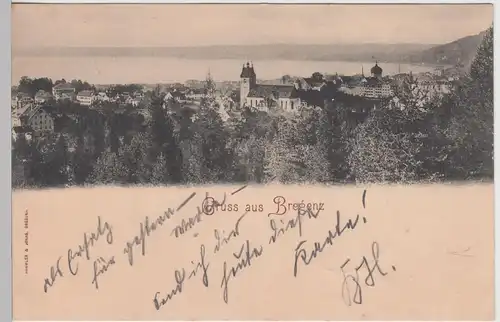 (109924) AK Gruß aus Bregenz, Bodensee 1897