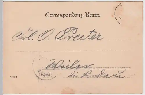 (109924) AK Gruß aus Bregenz, Bodensee 1897