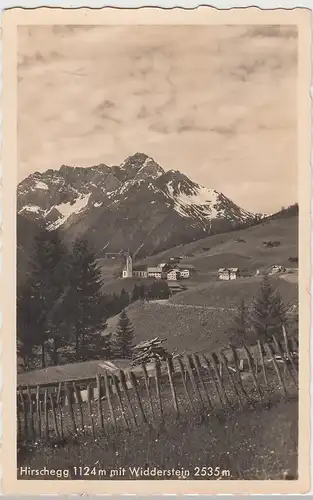 (109026) Foto AK Hirschegg, Mittelberg, Vorarlberg, Widderstein 1942