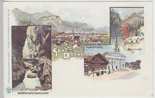 (107565) AK Gruss aus Dornbirn, Mehrbild Litho vor 1905