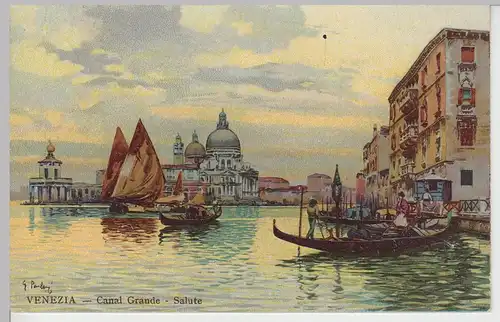 (105435) AK Venezia, Venedig, Canal Grande, Salute, vor 1945
