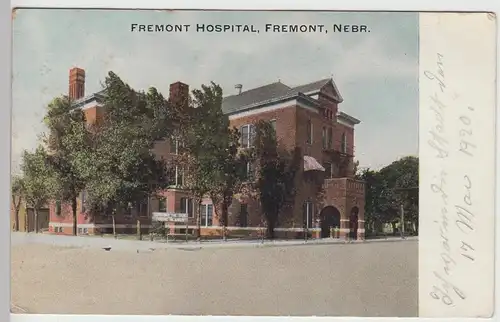 (105479) AK Fremont (Nebraska), Hospital, 1920