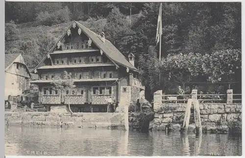 (7951) AK Treib, Vierwaldstättersee, Wirtshaus "Haus zur Treib", vor 1945