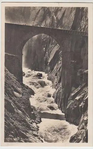 (48875) Foto AK Teufelsbrücke am Gotthard, 1928