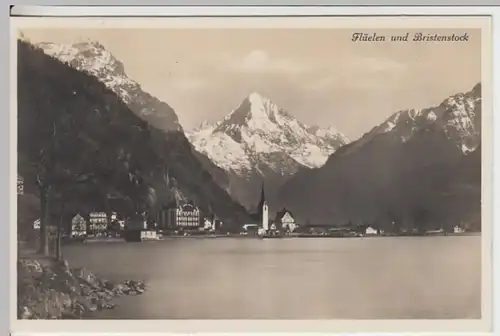(17930) Foto AK Flüelen (Uri, Schweiz), mit Bristenstock 1928