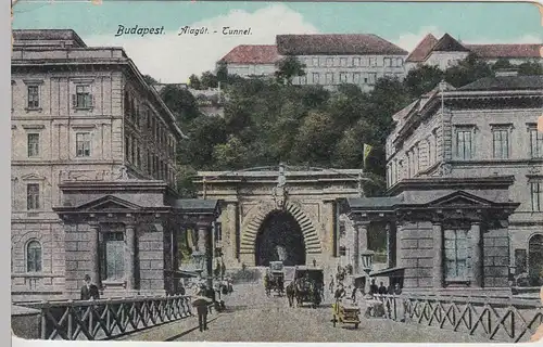 (110161) AK Budapest, Alagút Tunnel 1917